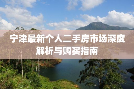 寧津最新個(gè)人二手房市場深度解析與購買指南