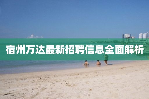 宿州萬達最新招聘信息全面解析