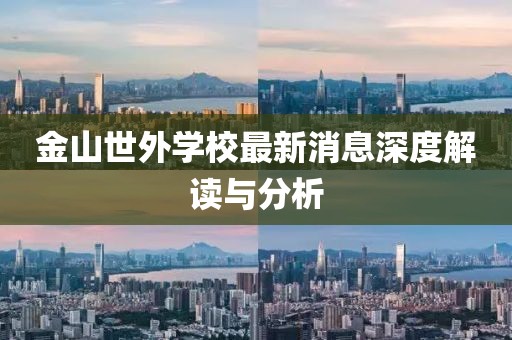 金山世外學(xué)校最新消息深度解讀與分析