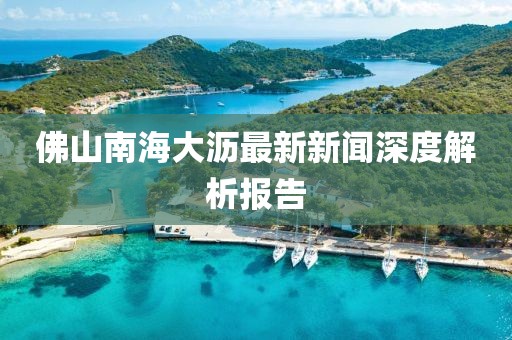 佛山南海大瀝最新新聞深度解析報(bào)告