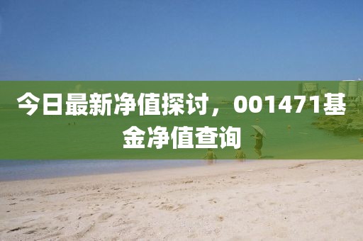 今日最新凈值探討，001471基金凈值查詢