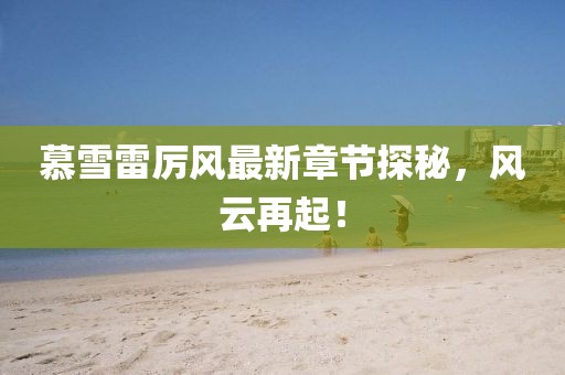 慕雪雷厲風(fēng)最新章節(jié)探秘，風(fēng)云再起！