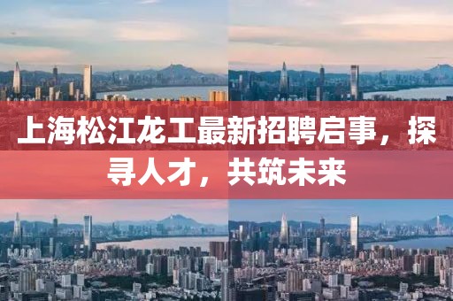 上海松江龍工最新招聘啟事，探尋人才，共筑未來