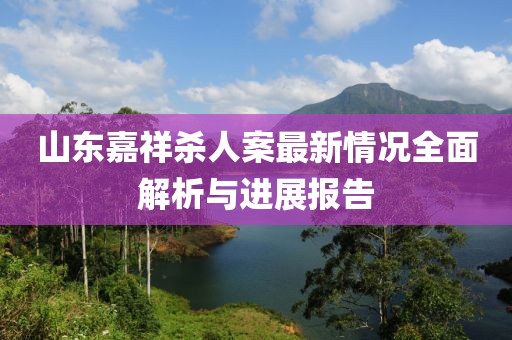 山東嘉祥殺人案最新情況全面解析與進展報告