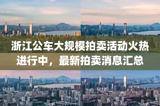 浙江公車大規(guī)模拍賣活動(dòng)火熱進(jìn)行中，最新拍賣消息匯總