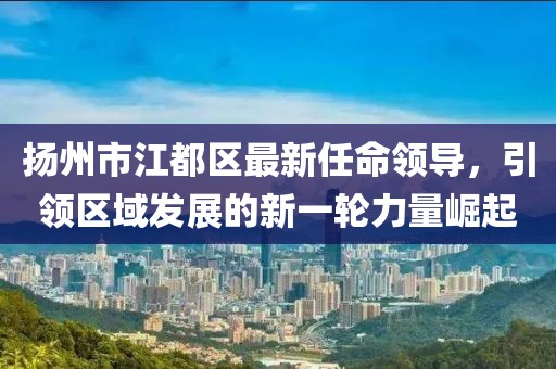 揚(yáng)州市江都區(qū)最新任命領(lǐng)導(dǎo)，引領(lǐng)區(qū)域發(fā)展的新一輪力量崛起