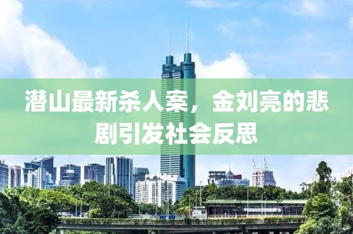 潛山最新殺人案，金劉亮的悲劇引發(fā)社會反思