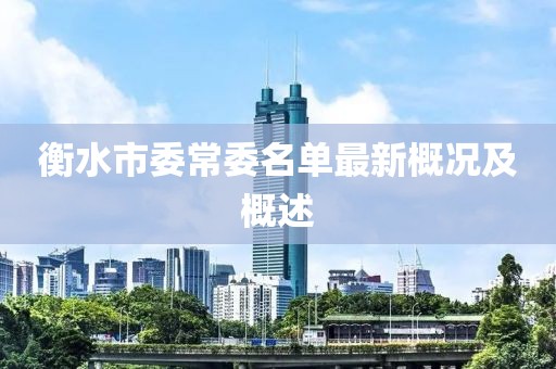 衡水市委常委名單最新概況及概述