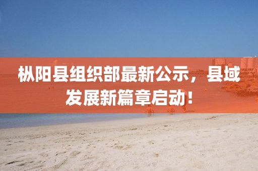 樅陽縣組織部最新公示，縣域發(fā)展新篇章啟動！