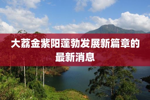 大荔金紫陽(yáng)蓬勃發(fā)展新篇章的最新消息