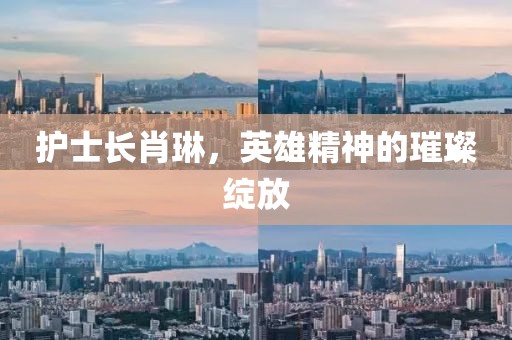 護士長肖琳，英雄精神的璀璨綻放