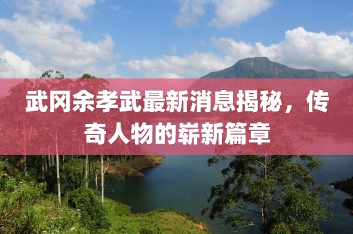 武岡余孝武最新消息揭秘，傳奇人物的嶄新篇章