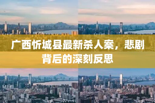 廣西忻城縣最新殺人案，悲劇背后的深刻反思