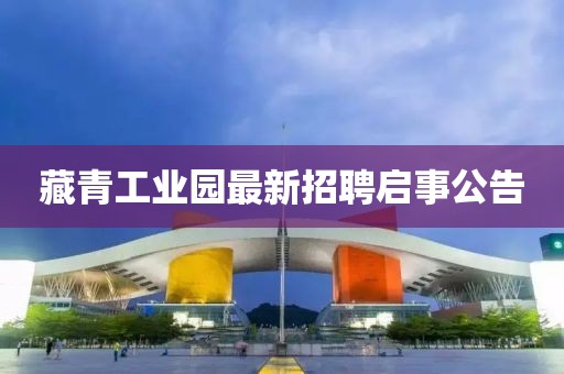 藏青工業(yè)園最新招聘啟事公告