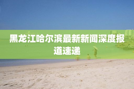 黑龍江哈爾濱最新新聞深度報(bào)道速遞