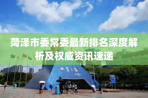 菏澤市委常委最新排名深度解析及權(quán)威資訊速遞