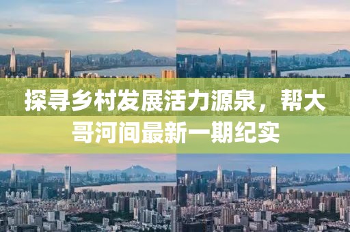 探尋鄉(xiāng)村發(fā)展活力源泉，幫大哥河間最新一期紀(jì)實(shí)