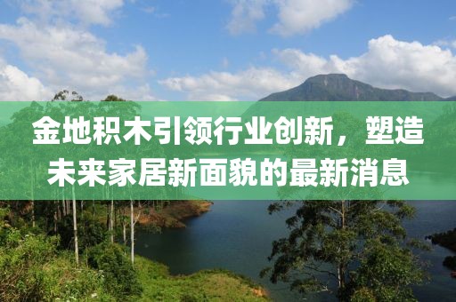金地積木引領(lǐng)行業(yè)創(chuàng)新，塑造未來家居新面貌的最新消息