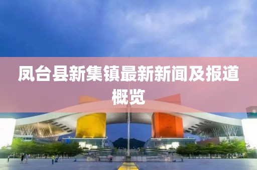 鳳臺縣新集鎮(zhèn)最新新聞及報道概覽
