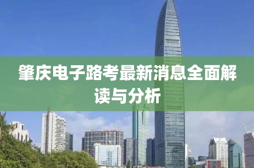 肇慶電子路考最新消息全面解讀與分析