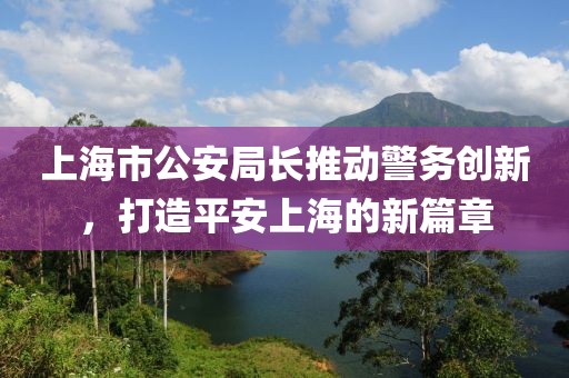 上海市公安局長(zhǎng)推動(dòng)警務(wù)創(chuàng)新，打造平安上海的新篇章