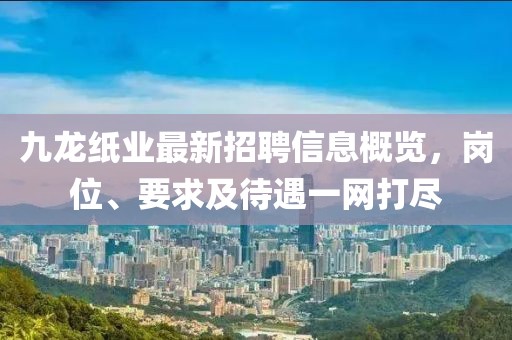 九龍紙業(yè)最新招聘信息概覽，崗位、要求及待遇一網(wǎng)打盡