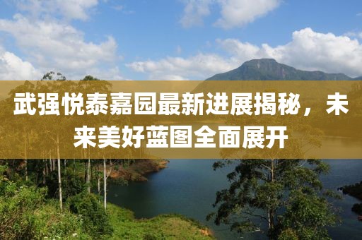 武強悅泰嘉園最新進展揭秘，未來美好藍圖全面展開