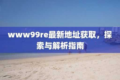 www99re最新地址獲取，探索與解析指南