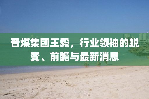 晉煤集團(tuán)王毅，行業(yè)領(lǐng)袖的蛻變、前瞻與最新消息