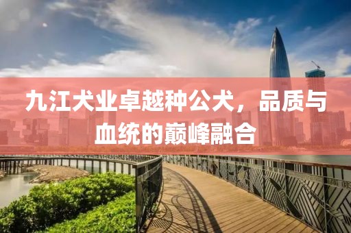 九江犬業(yè)卓越種公犬，品質(zhì)與血統(tǒng)的巔峰融合