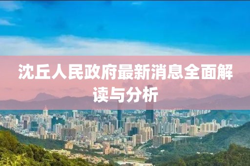 沈丘人民政府最新消息全面解讀與分析