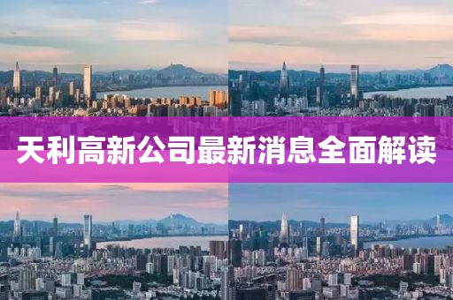 天利高新公司最新消息全面解讀