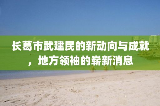 長葛市武建民的新動(dòng)向與成就，地方領(lǐng)袖的嶄新消息