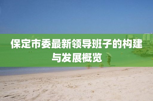 保定市委最新領(lǐng)導(dǎo)班子的構(gòu)建與發(fā)展概覽