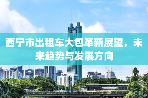 西寧市出租車大包革新展望，未來趨勢與發(fā)展方向
