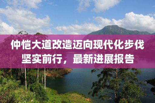 仲愷大道改造邁向現(xiàn)代化步伐堅實(shí)前行，最新進(jìn)展報告