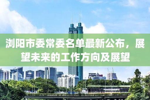 瀏陽市委常委名單最新公布，展望未來的工作方向及展望