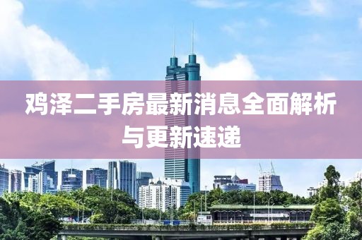 雞澤二手房最新消息全面解析與更新速遞