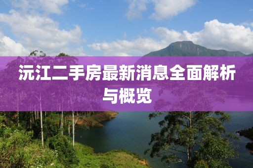 沅江二手房最新消息全面解析與概覽