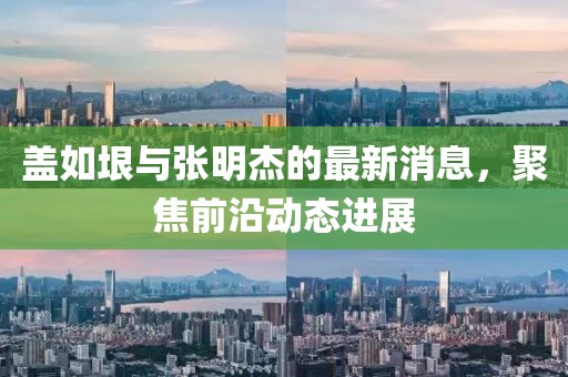 蓋如垠與張明杰的最新消息，聚焦前沿動(dòng)態(tài)進(jìn)展