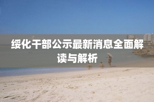 綏化干部公示最新消息全面解讀與解析