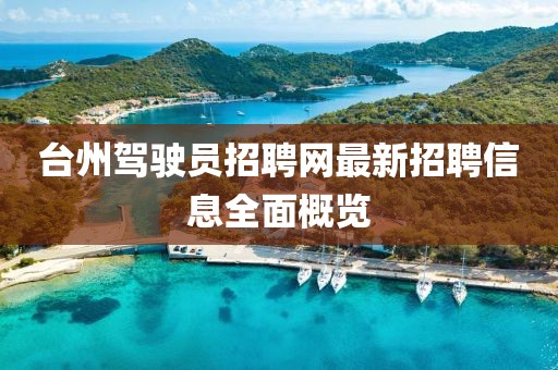 臺州駕駛員招聘網(wǎng)最新招聘信息全面概覽