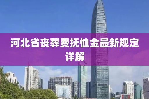 河北省喪葬費(fèi)撫恤金最新規(guī)定詳解