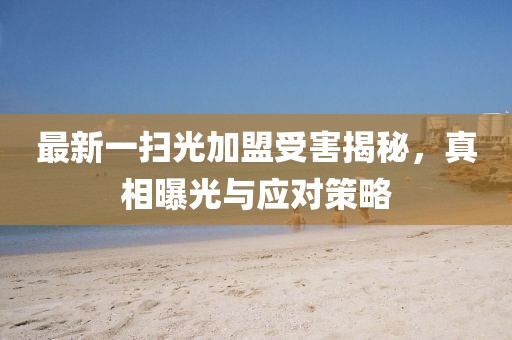 最新一掃光加盟受害揭秘，真相曝光與應(yīng)對策略