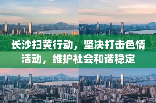 長沙掃黃行動，堅決打擊色情活動，維護社會和諧穩(wěn)定