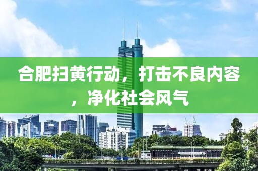 合肥掃黃行動，打擊不良內(nèi)容，凈化社會風氣