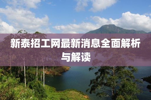 新泰招工網(wǎng)最新消息全面解析與解讀