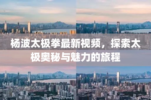 楊波太極拳最新視頻，探索太極奧秘與魅力的旅程