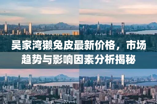 吳家灣獺兔皮最新價(jià)格，市場趨勢與影響因素分析揭秘