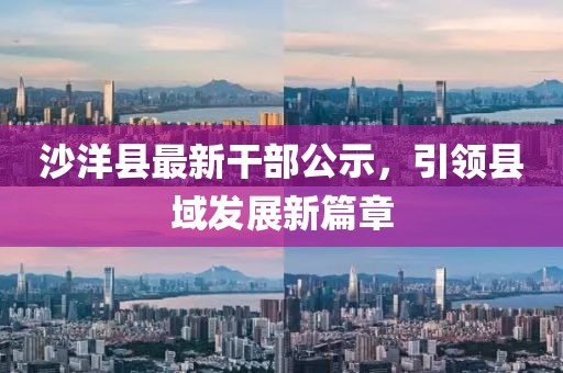 沙洋縣最新干部公示，引領(lǐng)縣域發(fā)展新篇章